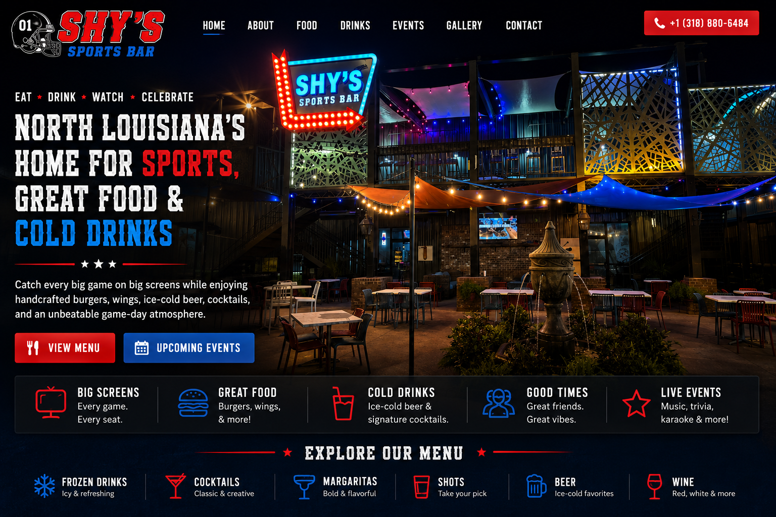 SHY'S Sports Bar homepage